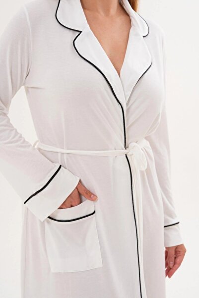 By Mecit Pijama Women's Long Dressing Gown 65% Cotton 35% Viscose