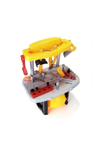 CREATIVE Children's Workbench with 25 Toy Tools, Plastic, 47 x 37 x 24 cm, Black/Green Multicolor