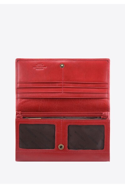 Wittchen Women's Leather Wallet with Coat of Arms Large Red Leather