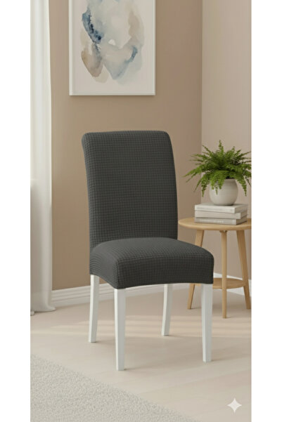 OSIO Pitikare Chair Cover Flexible Cotton Fabric 1 Piece Washable Anthracite