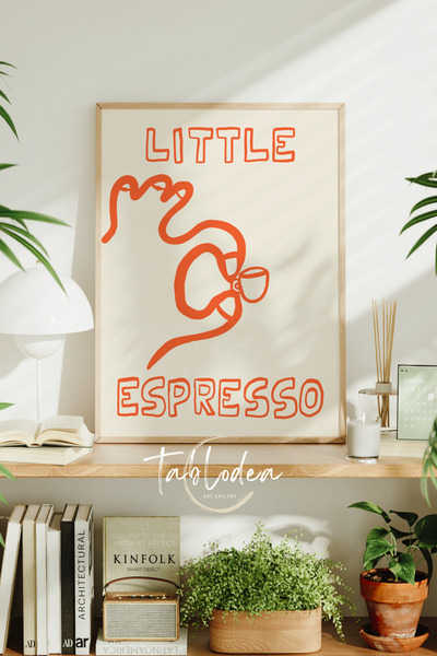 tablodea Mali espresso minimalistički dekor za kafić, uokviren poster, slika ...