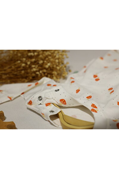 Vivolas 100% Cotton Baby Set with Snap Fasteners on the Shoulders, Unisex, 2-Piece, Top and Bottom, Monthly Sizes 3-6-9-12 Months