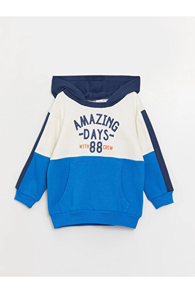 LC Waikiki Lcw Baby Blue Baby Boy Hoodie and Sweatpants 2-Piece Set