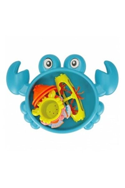 CREATIVE Jucărie de baie crab cu 5 jucării interioare, vârste 3+, plastic, 21x30x5 cm, albastru/roz