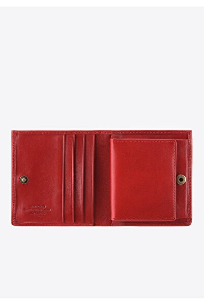 Wittchen Women's Leather Wallet with Coat of Arms, Snap-On, Red, Leather