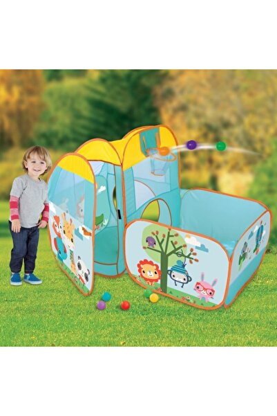FISHER PRICE Children's play area - with balls, basketball hoop, windows and goal, 25 balls