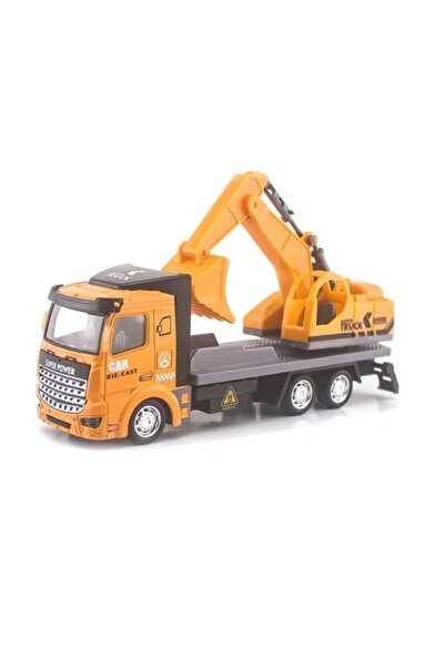 CREATIVE Vehicul de intervenție cu telecomandă și excavator pentru copii 3+, scară 1:48, 20 cm, portocaliu-gri