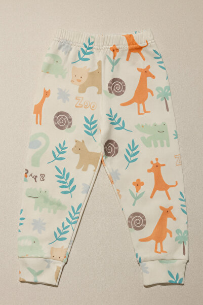 Vivolas 100% Cotton Baby Set with Snap Fasteners on the Shoulders, Unisex, 2-Piece, Top and Bottom, Monthly Sizes 3-6-9-12 Months