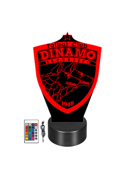 T&M Personalizare Lampă Trofeu LED - Dinamo Football Club, București