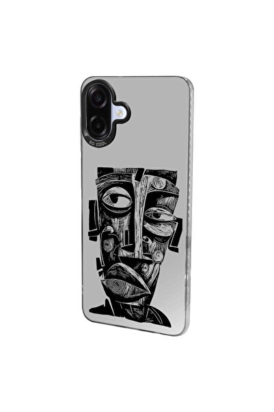 PrintiFy Totem Face Design Metallic Look Matte Silicone Case Compatible with Samsung Galaxy A07