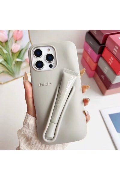 HYPERSOFT iPhone 14 Pro (6.1 Inch) Compatible Rhode Summer Lip Case Case with Lipstick Compartment