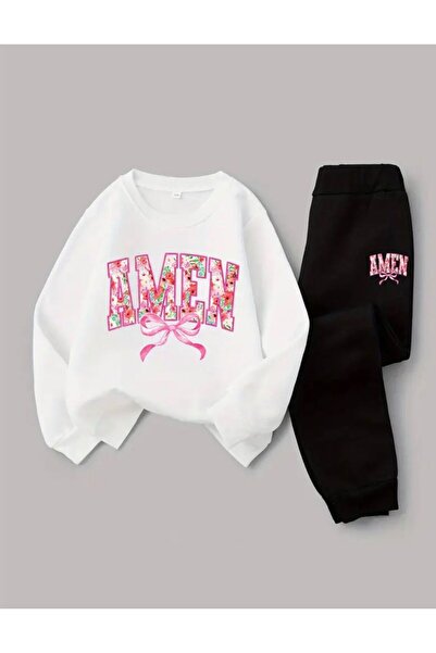 No Plan Комплект спортен екип с принт за момичета