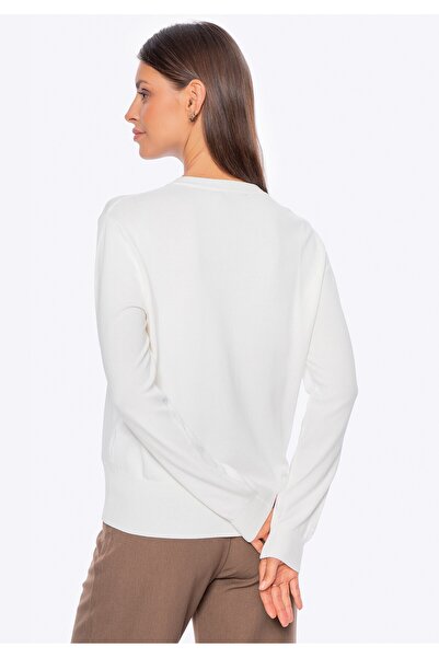 Wittchen Woman Women's Viscose and Nylon Cardigan Cream Cream Viscose