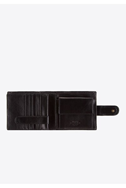 Wittchen Men's Leather Wallet with Zipper, Black, Leather