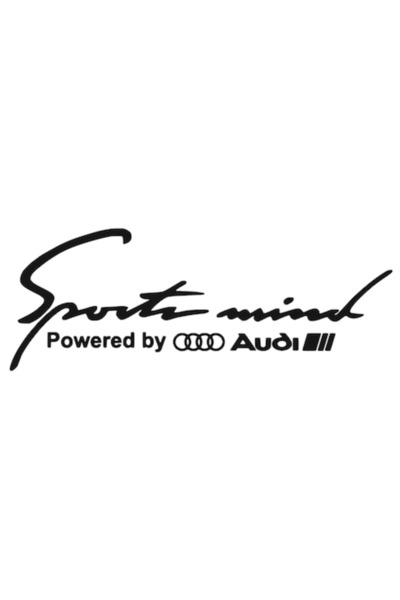 Oracal 651 Sticker auto capota Audi, Sports Mind 30x11cm, negru