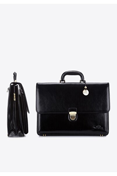 Wittchen Servietă bărbătească de lux din piele neagră