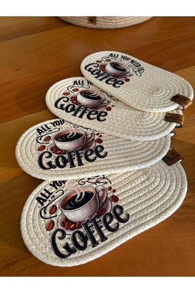 Nev Design 4-Piece Coasters, Dft Printing, Mini Supla, American Service