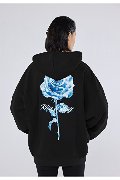 SELF CONTROL Hanorac Rise of Slay din spate și față cu imprimeu din lână de i...