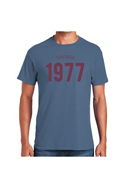 Tricou Destept Tricou personalizat vintage 1977, albastru, XL