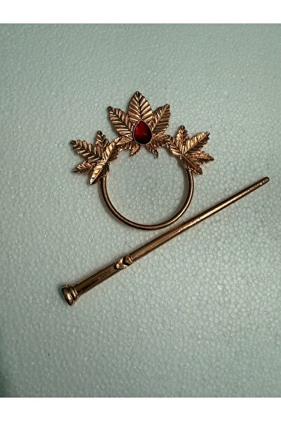 Blotch Vip Rodyum Farklı tarz Şık Kırmızı taşlı rose renk Geyşa Toka