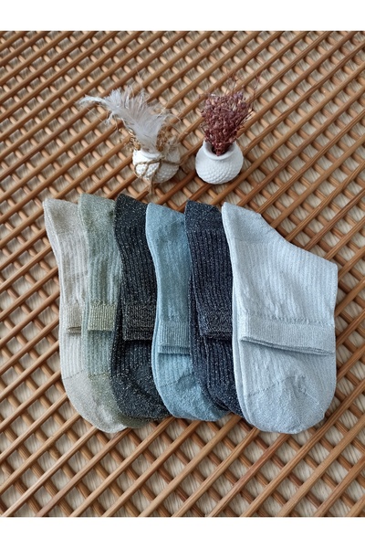 Rocks For Glittery Stitch-Free Toe Women's Socks, Pack of 6