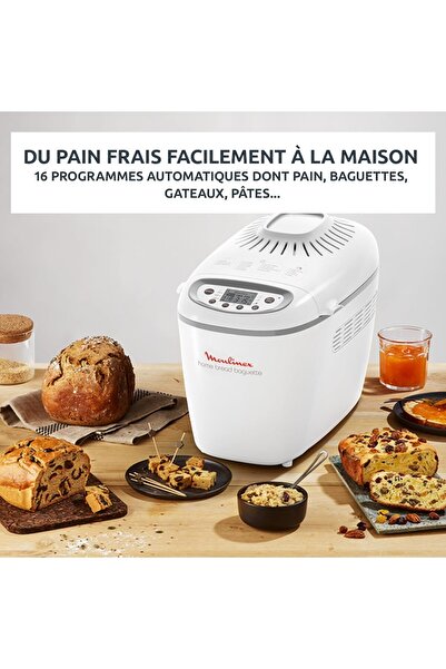 Moulinex Home Bread Baguette XXL | 1.5 kg - 16 Programlı Baget ve Ekmek Makinesi
