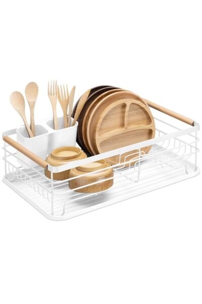 varioshop Scurgător de vase, suport pentru tacâmuri, metal cromat, mânere din...