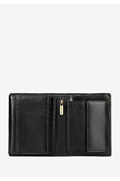 Wittchen Men's Leather Wallet, Simple, Large, Black, Leather
