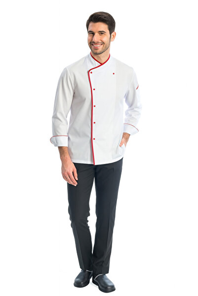 TIPTEKS Classic Men's Long Sleeve Chef Jacket and Pants Set
