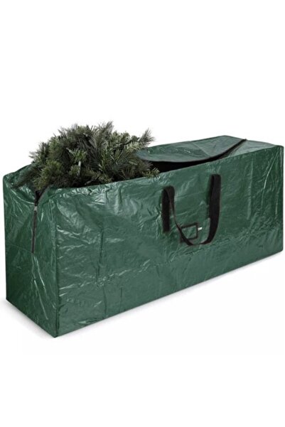 varioshop Husă de depozitare pentru brad de Crăciun, impermeabilă, cu mânere și fermoar, 165 x 75 x 37 cm, verde