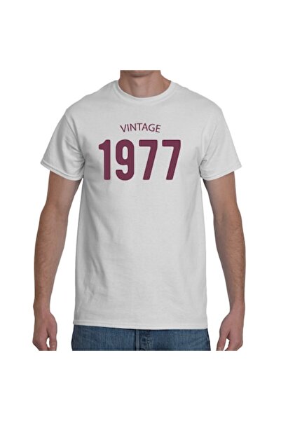Tricou Destept Tricou personalizat Vintage 1977, alb, S