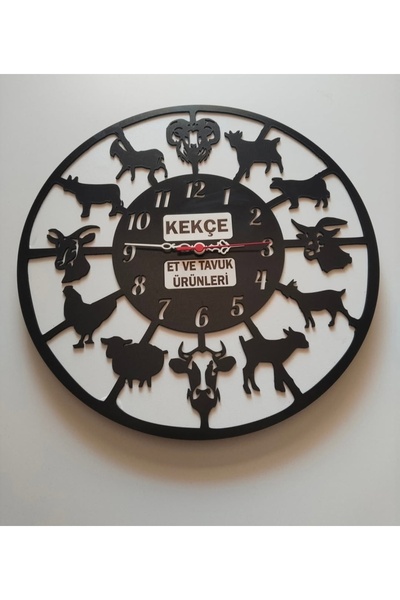 yucisaatleri Wall Clock for Butcher, Chicken, and Meat Products