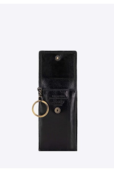 Wittchen Unisex Rectangular Leather Key Case Small Black Leather