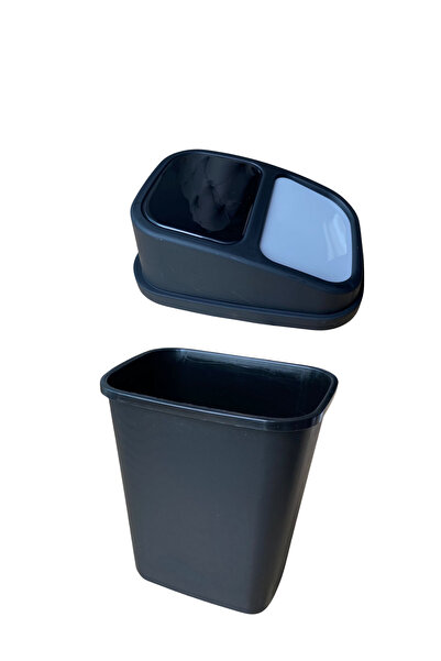 ViZKA Countertop Practical Lid Kitchen Bathroom Trash Can 5 Liters /Black