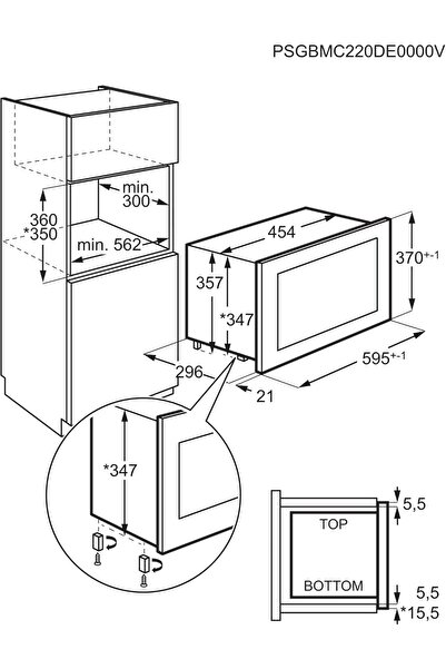 Electrolux 60cm Built-in Solo Microwave Oven, 17L, 800W, KMFE172TEX