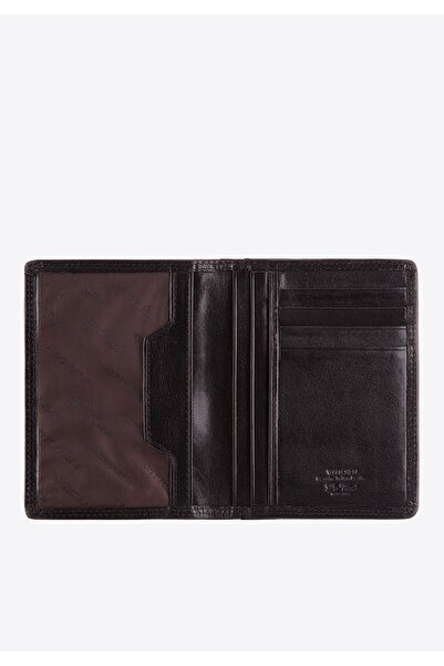 Wittchen Geantă de documente din piele pentru bărbați, clasică, neagră, din p...