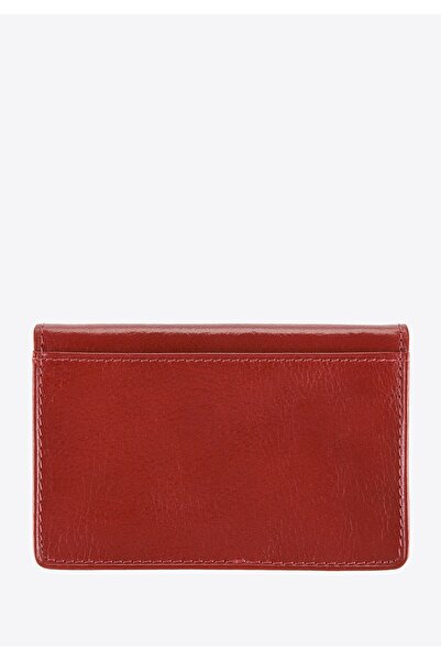 Wittchen Woman Leather Business Card Case, Horizontal, Red, Leather