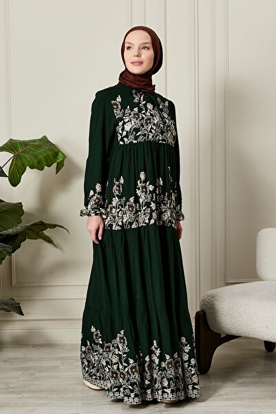 fistan Πτυσσόμενη φούστα με λουλουδάτο μοτίβο τσιγγάνικο φόρεμα βισκόζης Φόρεμα χιτζάμπ Φόρεμα προσευχής μητέρας