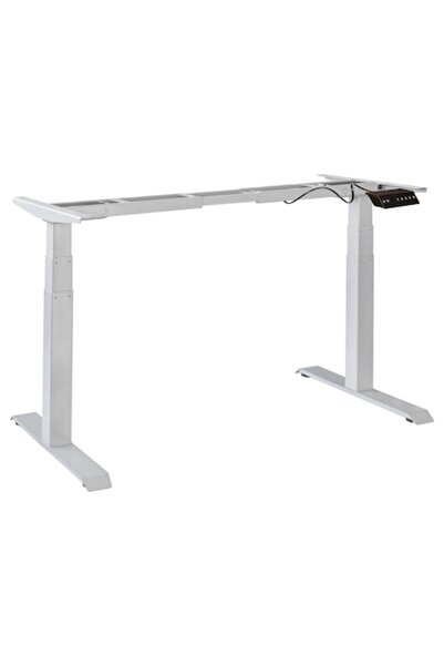 QMOBILI Cadru de birou electric Frame II PRO - Gri argintiu, 2 motoare, regla...