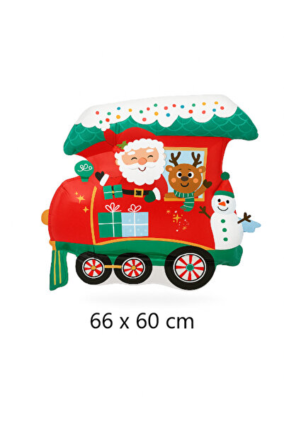 party mix Noel Yılbaşı Folyo Balon Santa Balon Süsleme Seti | Parti Dekor Çam...