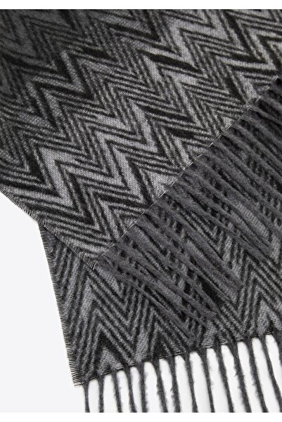 Wittchen Men's Herringbone Scarf Gray Acrylic