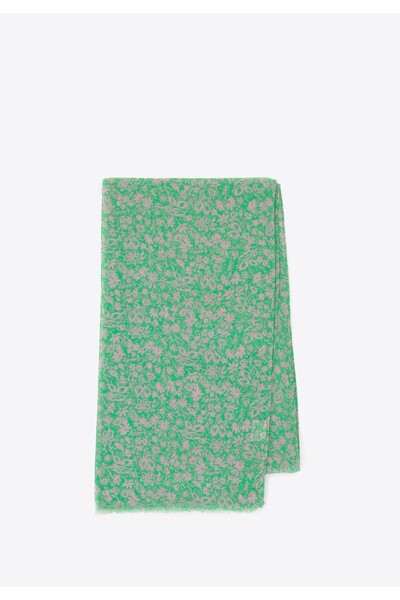 Wittchen Eșarfă pentru femei cu model verde și bej, verde și bej, poliester