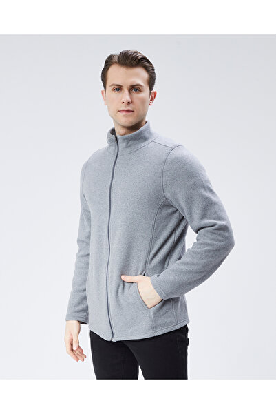 M MOONCOVER Mooncover Unisex Italian Fleece Zippered Pocket Sweatshirt – Smoked
