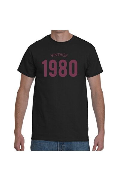Tricou Destept Tricou personalizat vintage 1980, negru, 2XL