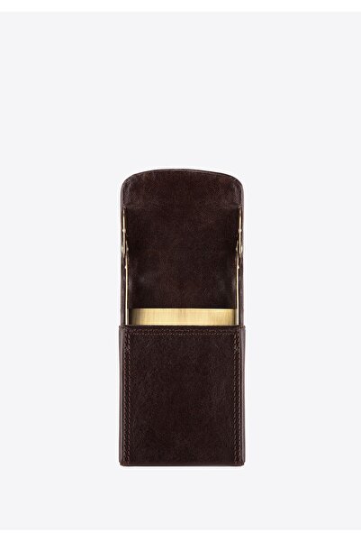 Wittchen Carcasă din piele pentru cărți de vizită bărbătească cu insignă, mar...