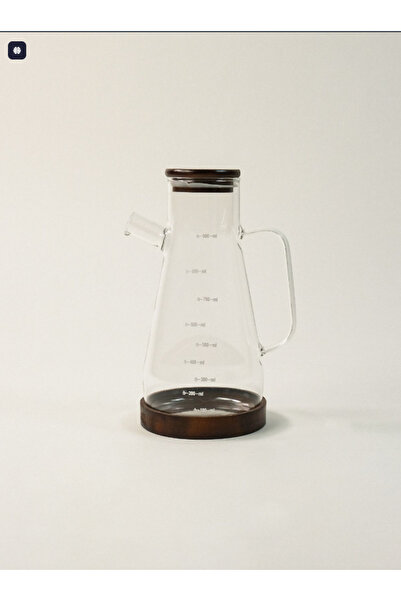 Vera Bambu Akasya Standlı 900 ml Vakum Kapaklı Yağdanlık | Cam Zeytinyağı Şiş...