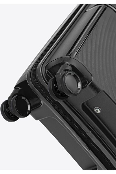 Wittchen Valiză mică pentru bărbat din polipropilenă cu cercuri, neagră, polipropilenă neagră