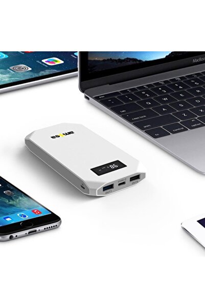 amXea Quick Charge Power Bank PB10QCLS100W, 10000mAh, Light Gray