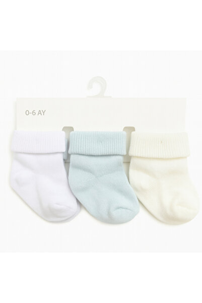 Calverton Socks عبوة من 3 جوارب للأطفال حديثي الولادة للجنسين / 0-6 أشهر