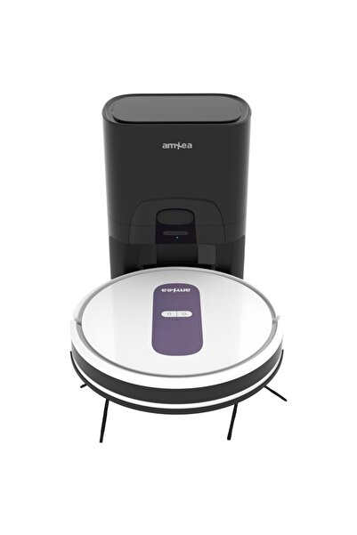 amXea G1RM robot vacuum (White-Violet), 2.8L external dust collector, gyroscopic navigation, Wi‑Fi